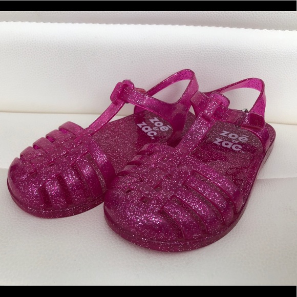 🔴 SOLD 🔴 Toddler girl pink glitter jelly shoes - Picture 2 of 4